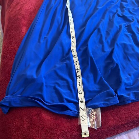 NWT MARINA 6 Royal Blue Lace Formal Gown Dress Size 6 - Picture 9 of 9